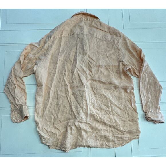 Club Room Luxury Men's Linen Button Down Shirt Peach Size 2XL XXL - Picture 4 of 4